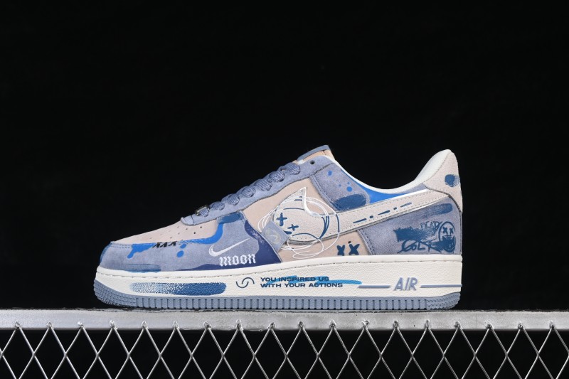 Nike Air Force 1 '07 Low Emotional Sketch Hand-Drawn Art Casual Sneakers - CD1212-111