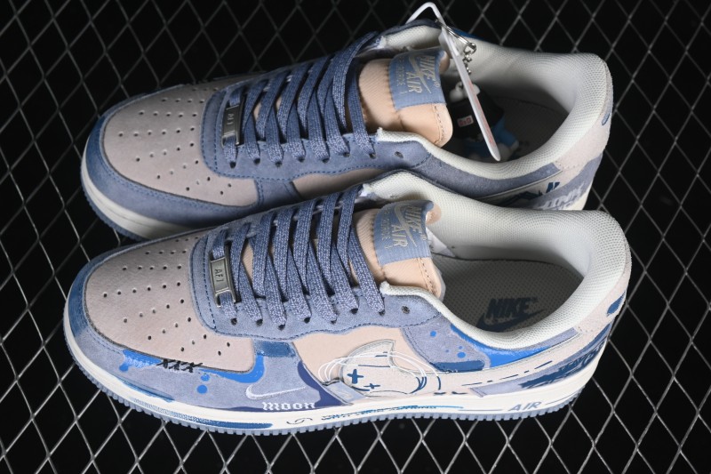 Nike Air Force 1 '07 Low Emotional Sketch Hand-Drawn Art Casual Sneakers - CD1212-111