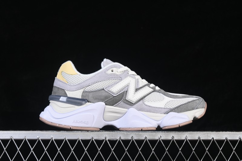 New Balance 9060 Retro Running Shoes with ABZORB Cushioning and Suede Overlays - U9060AUB