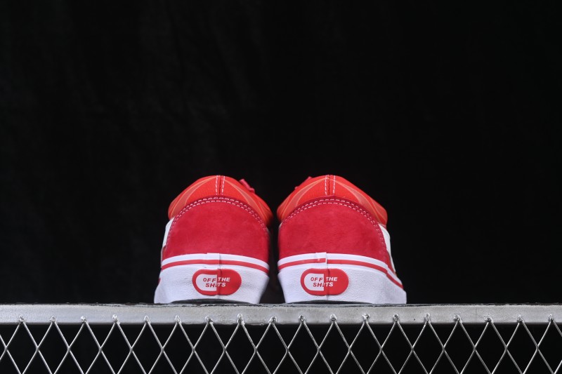 Revenge x Storm Old Skool Lightning Low-Top Skate Shoes Red Flame