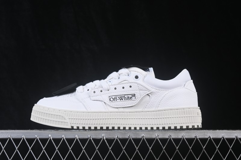 Off-White 3.0 Court Round-Toe Lace-Up Low-Top Casual Skate Shoes - AJF6