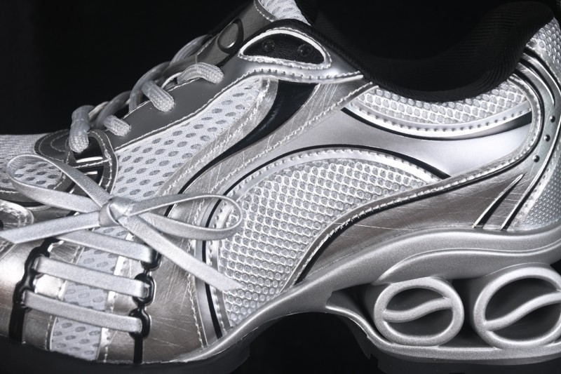 GG-CC Star Collection Casual Running Shoes for Men and Women with Breathable Knit Upper - G26U4372F Silver