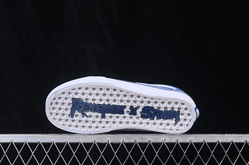 Revenge x Storm Old Skool Lightning Collaboration Low-Top Skate Shoes Blue White