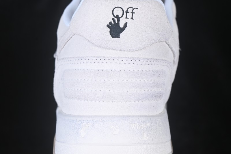 Off-White Out Of Office Low-Top Sneakers in Vintage Grey White - OMIA189S24LEA0010160