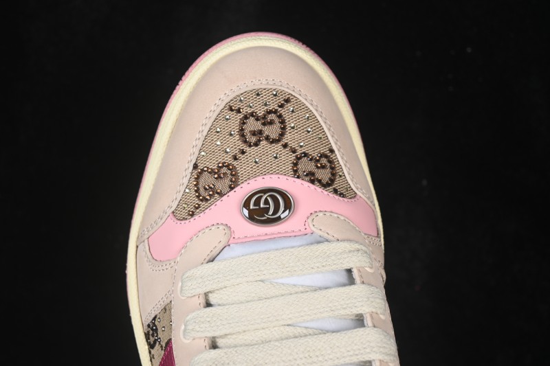 Gucci Screener Sneaker Pearlescent GG Pattern Flat Mule - 0YIA05380