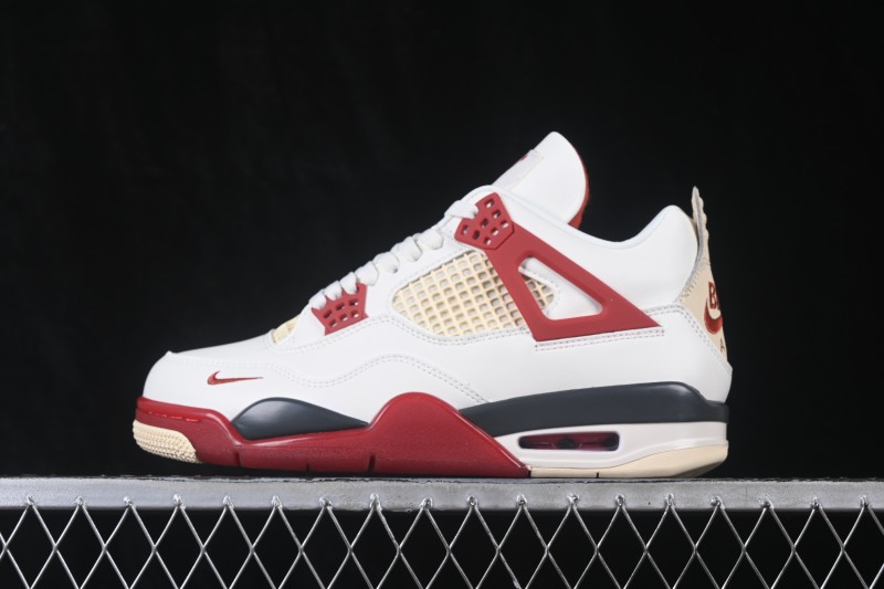 Air Jordan 4 Retro Nigel Sylvester Brick After Brick White Red - IQ8055-100