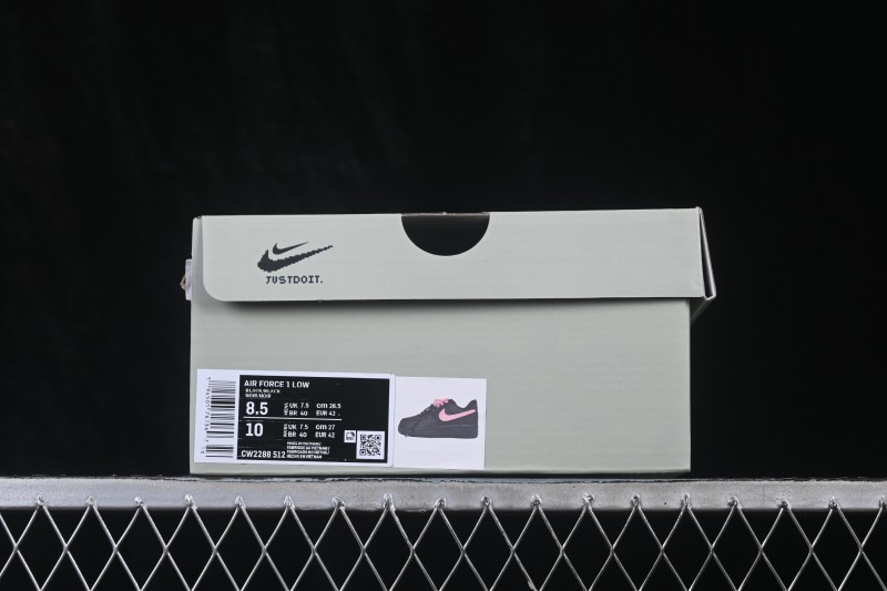 Nike Air Force 1 '07 Low Black Peach Berry Hand-Painted Graffiti Low-Top Casual Skateboard Shoes - CW2288-512