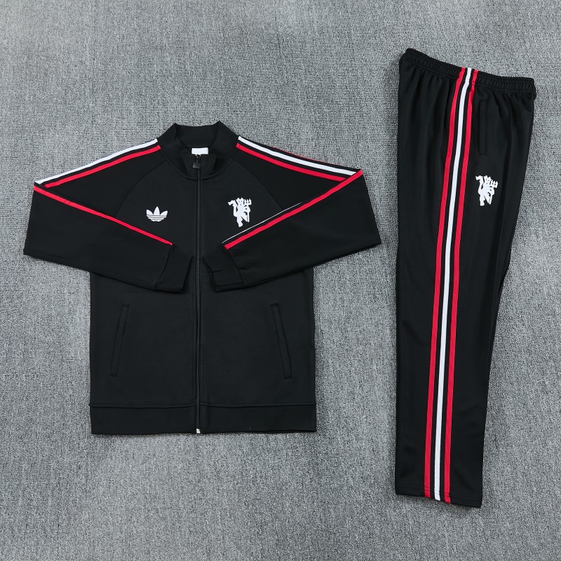 26/27 Manchester United FC 05 Black Full Zipper Jacket + Long Pants