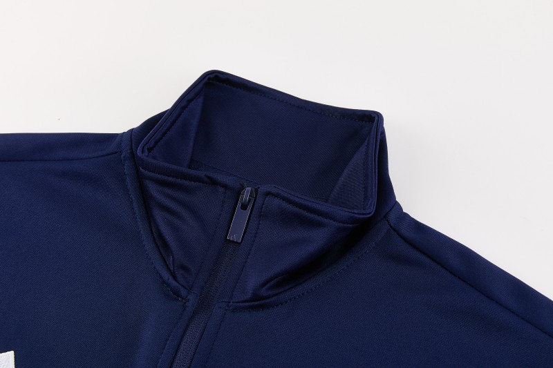 26/27 Real Madrid Royal Blue Full Zipper Jacket Tracksuit + Long Pants