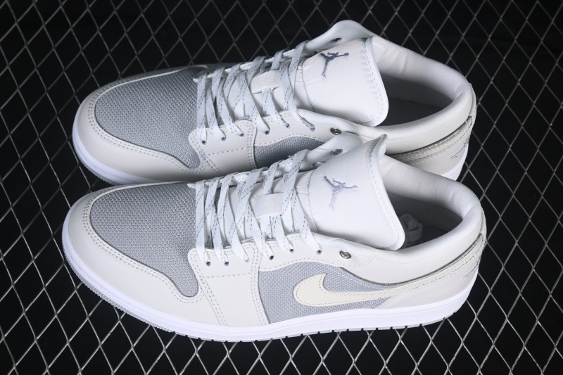 Nike Air Jordan 1 Low AJ1 Light Grey Colorblock Low-Top Retro Culture Basketball Shoes - IO2049-100