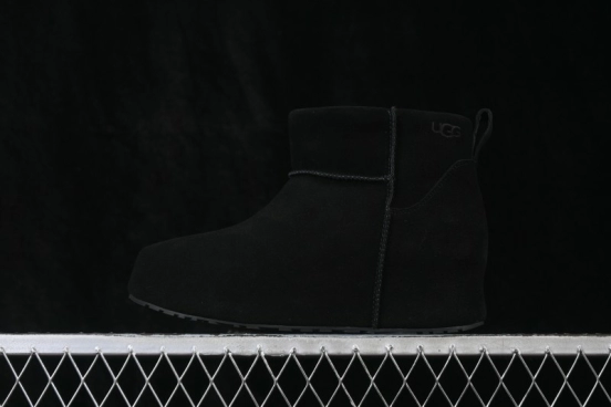 UGG Classic Novelty Twin Sole Hidden Wedge Winter Snow Boots - 1180412 BLK