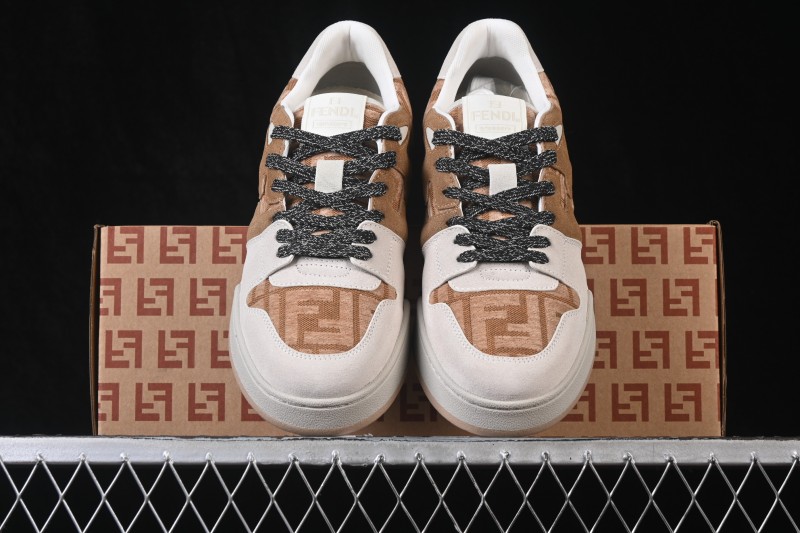 Fendi Match Round Toe Thick Sole Low-Top Casual Sneakers - AHH2F1FHS