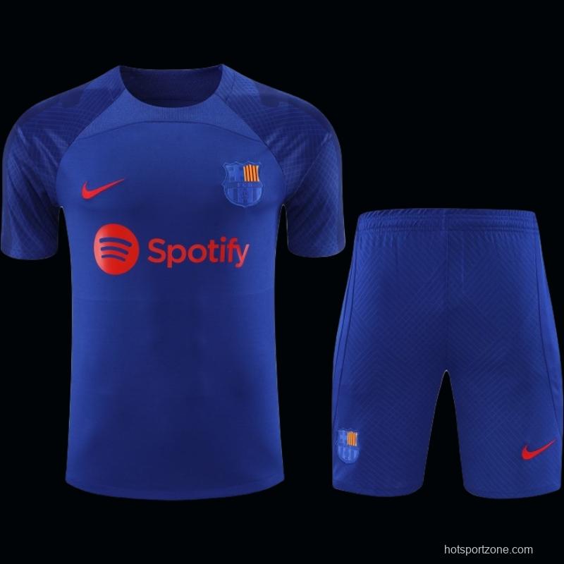 23-24 Barcelona Blue Short Sleeve+Shorts