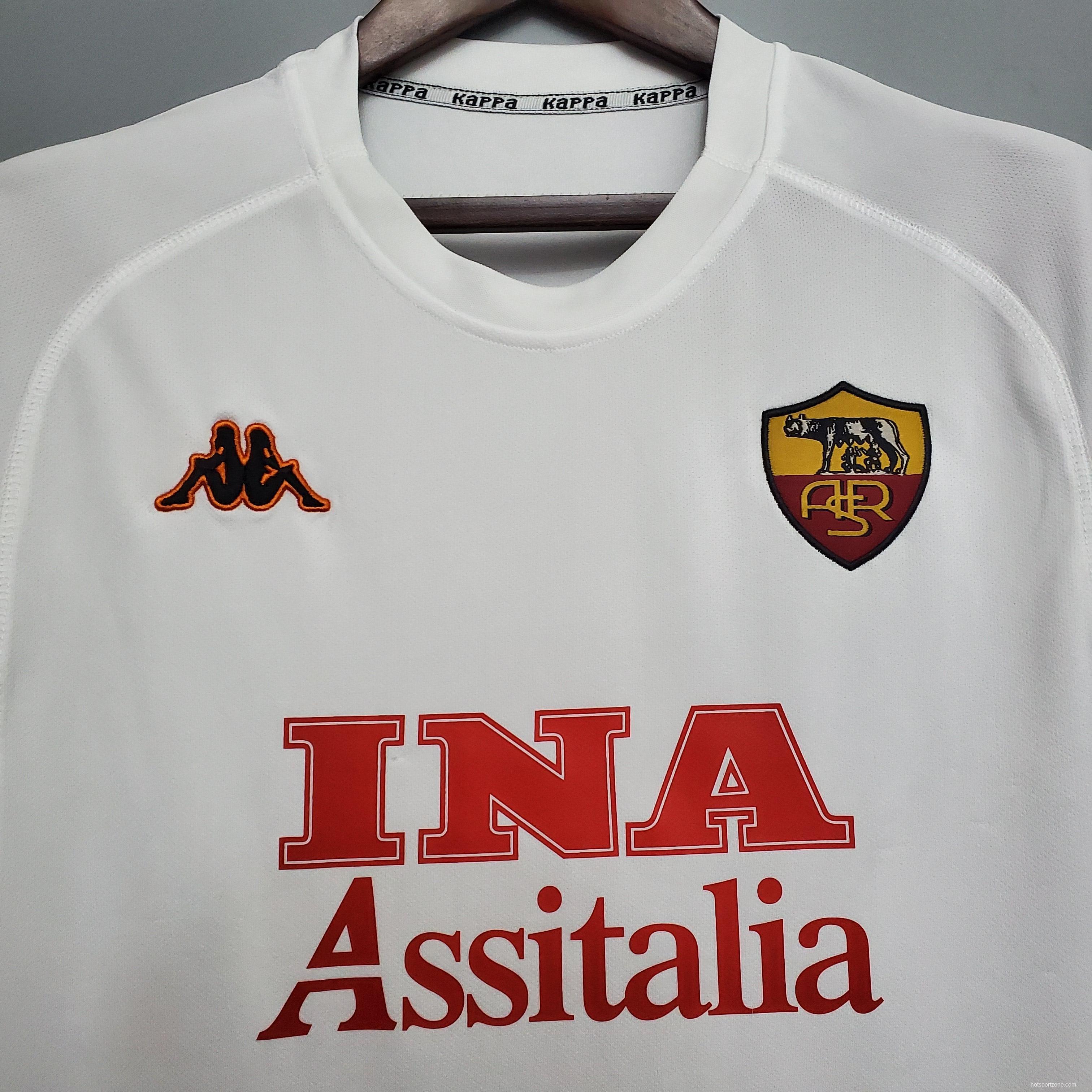 Retro 00/01 AS Roma Away White Jersey