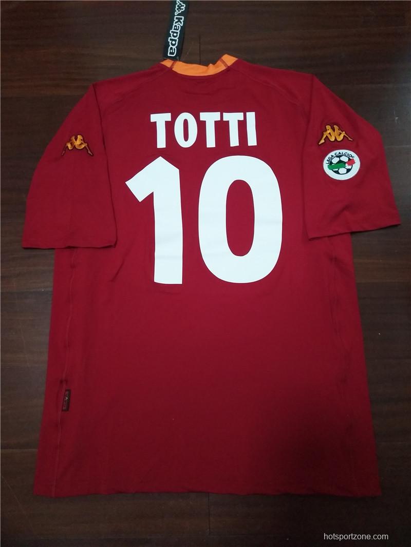 Retro 00/01 AS Roma Home Jersey