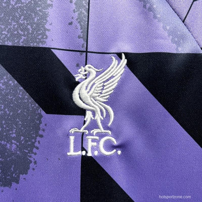 23/24 Liverpool Black Purple Training Jersey