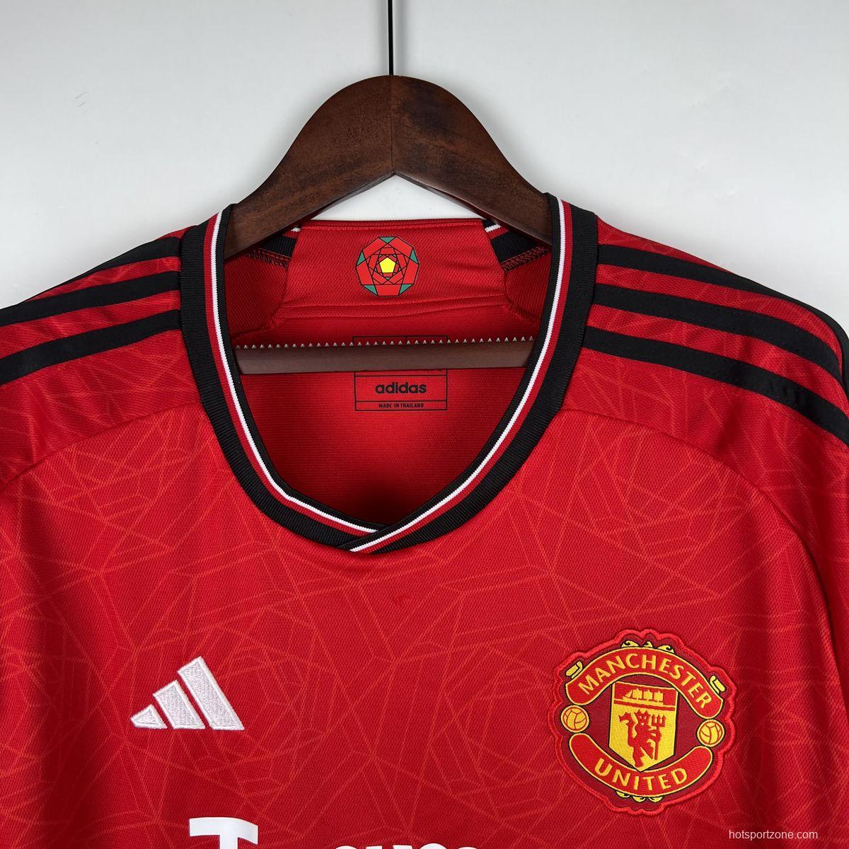 23/24 Manchester United Long Sleeve Home Jersey