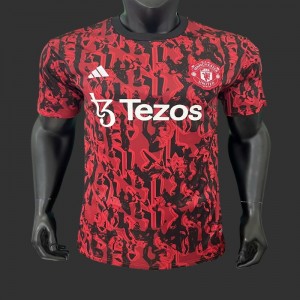 23/24 Manchester United Red Black Training Jersey