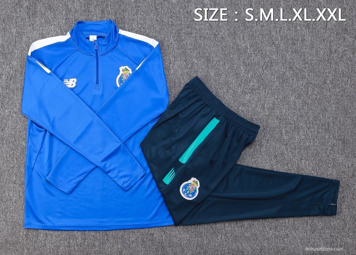 23/24 Porto Blue Half Zipper Jacket+ Pants