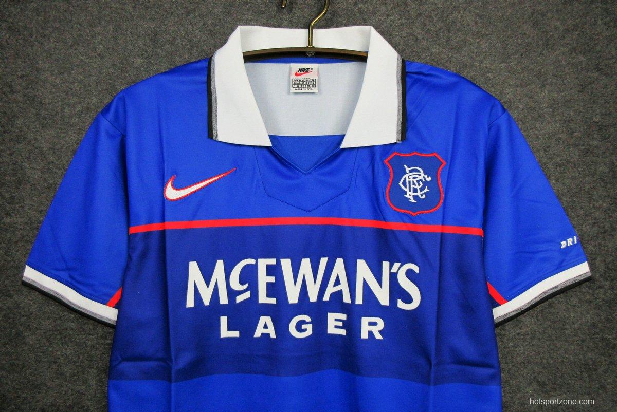 Retro 97/99 Glasgow Rangers Home Jersey