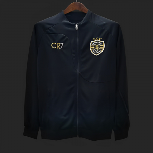 23/24 Sporting Lisbon CR7 Black Full Zipper Jacket