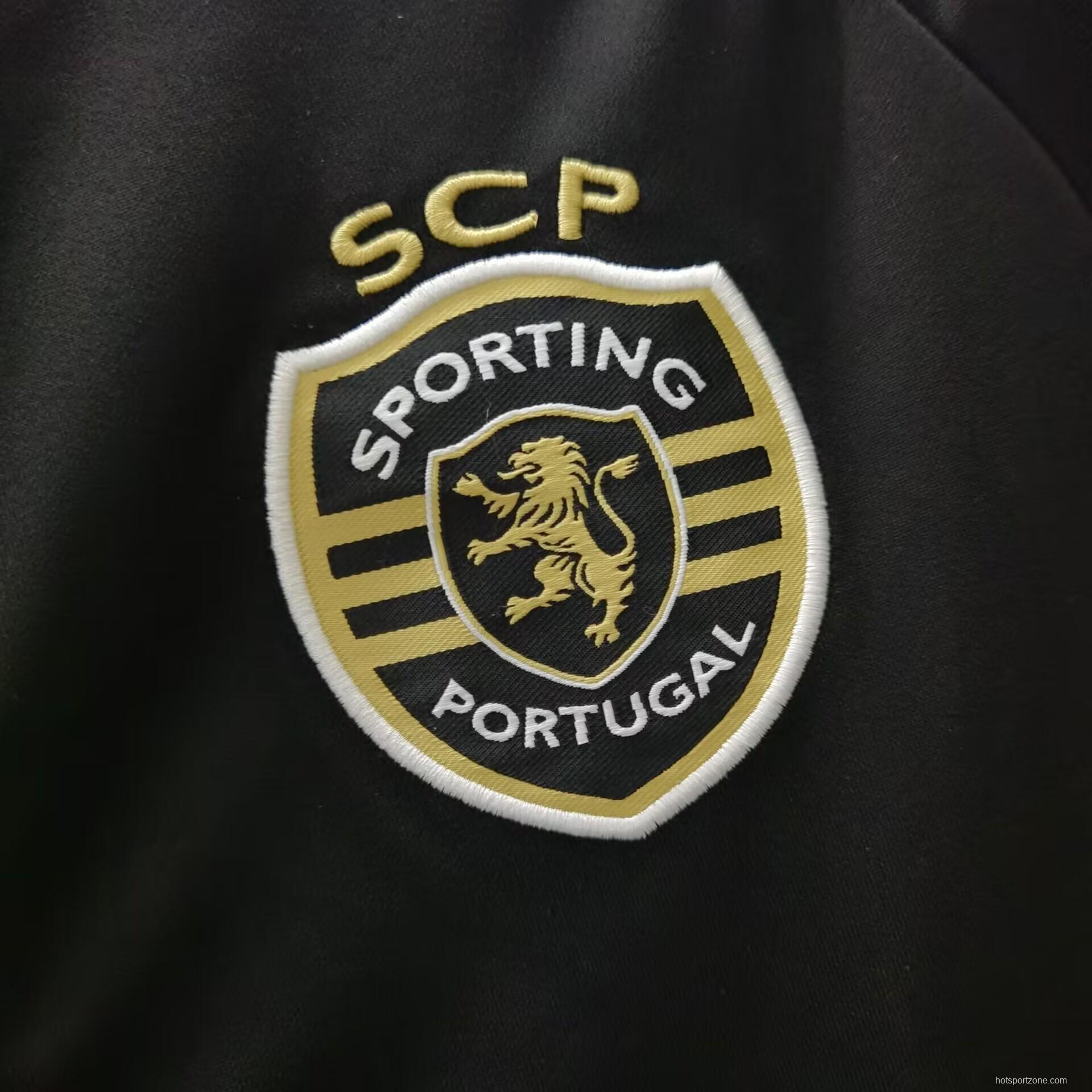 23/24 Sporting Lisbon CR7 Black Full Zipper Jacket