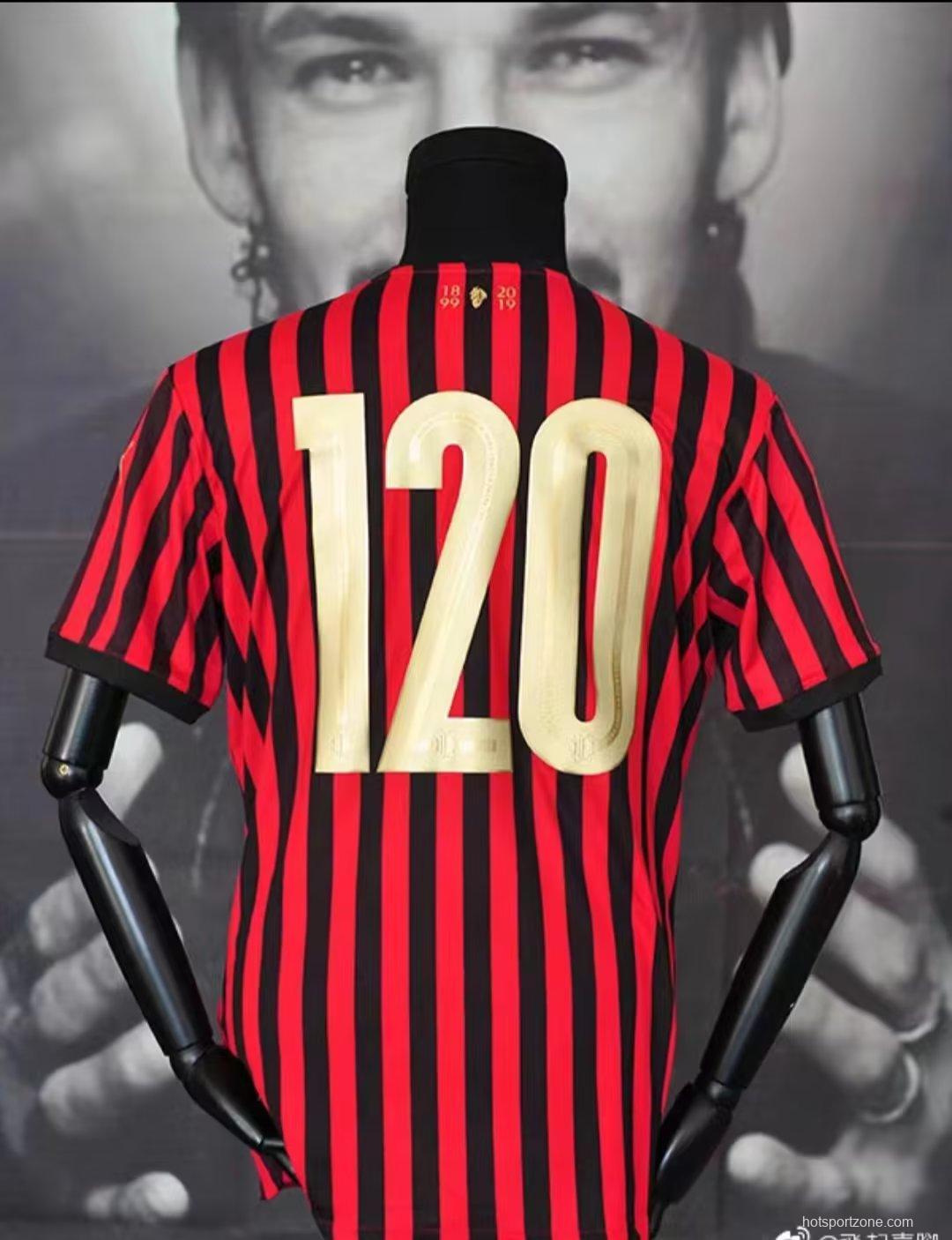Retro 19/20 AC Milan Anniversary 120TH Home Jersey