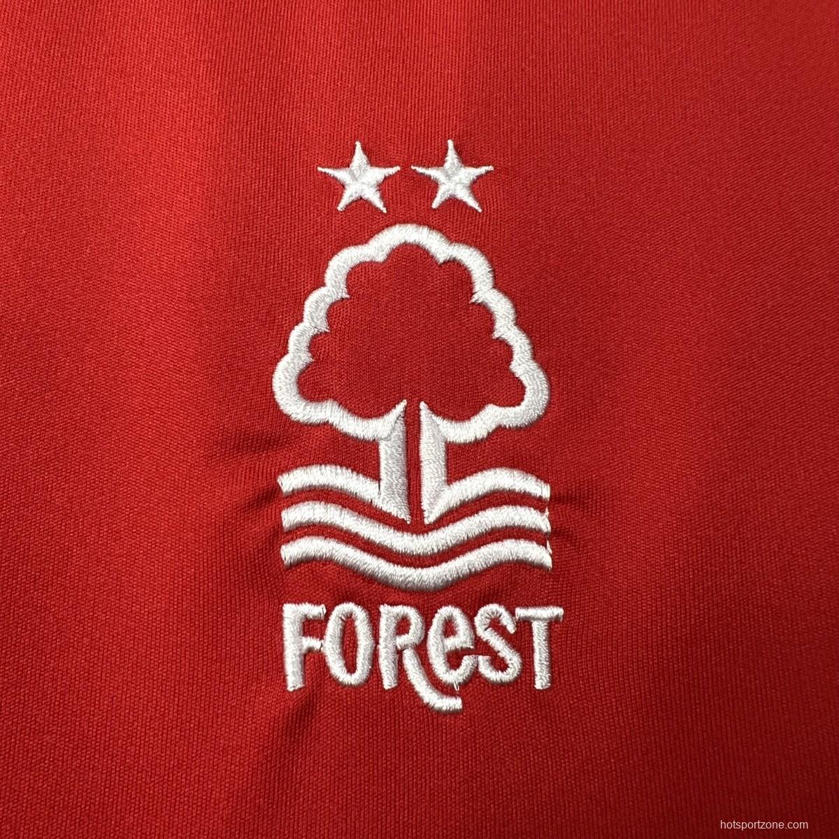 23/24 Nottingham Forest Home Jersey With Sponsor