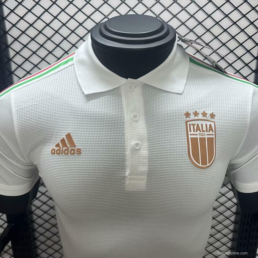 Player Version 2023 Italy White POLO Jersey