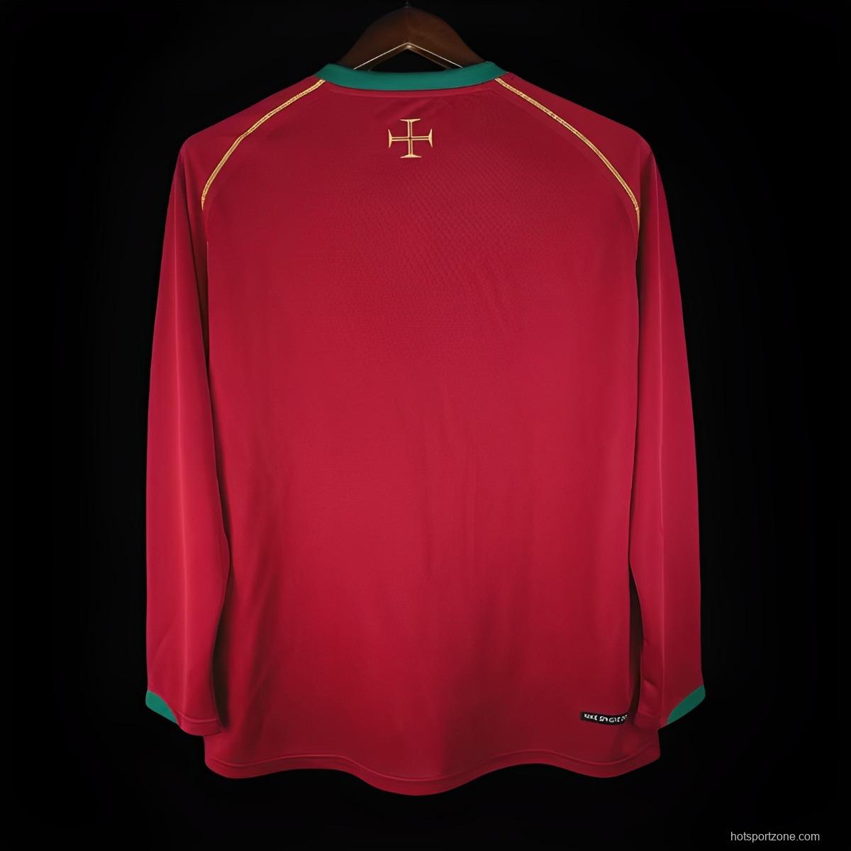 Retro 2006 Portugal Home Long Sleeve Jersey
