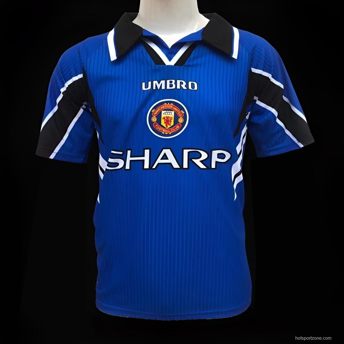 Retro 96/97 Manchester United Away Blue Jersey