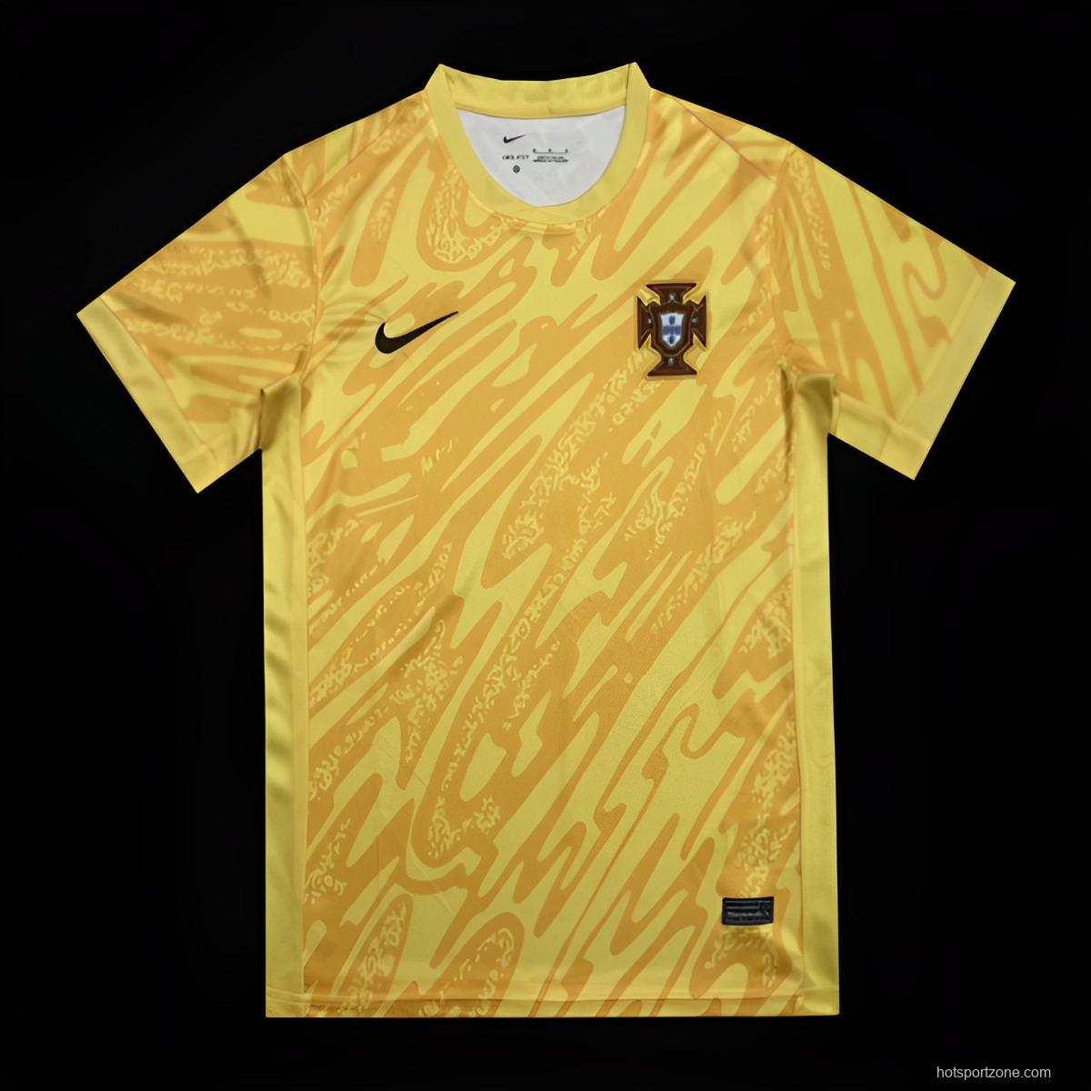 2024 Portugal Yellow Goalkeeper Jersey