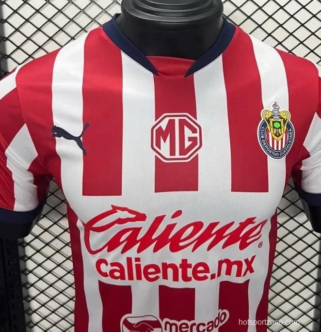 Player Version 24/25 Chivas Guadalajara Home Jersey