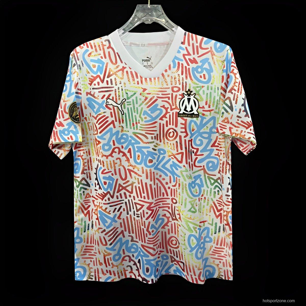 24/25 Olympique Marseille Africa White Special Pre-Match Jersey