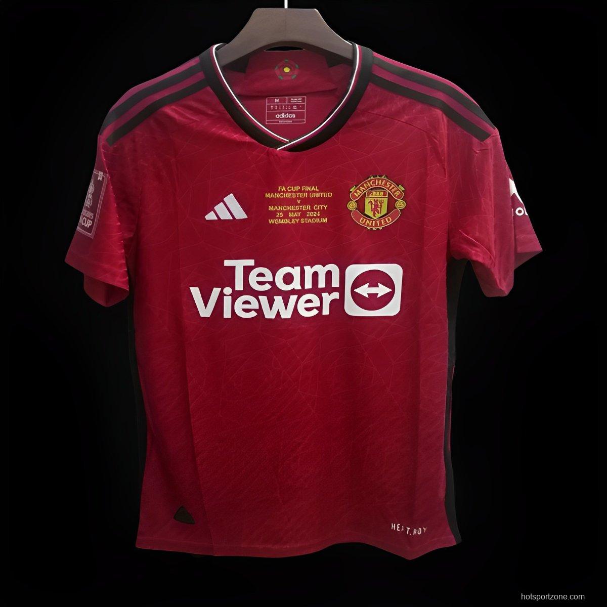 23/24 Manchester Untied Home FA CUP FINAL Jersey