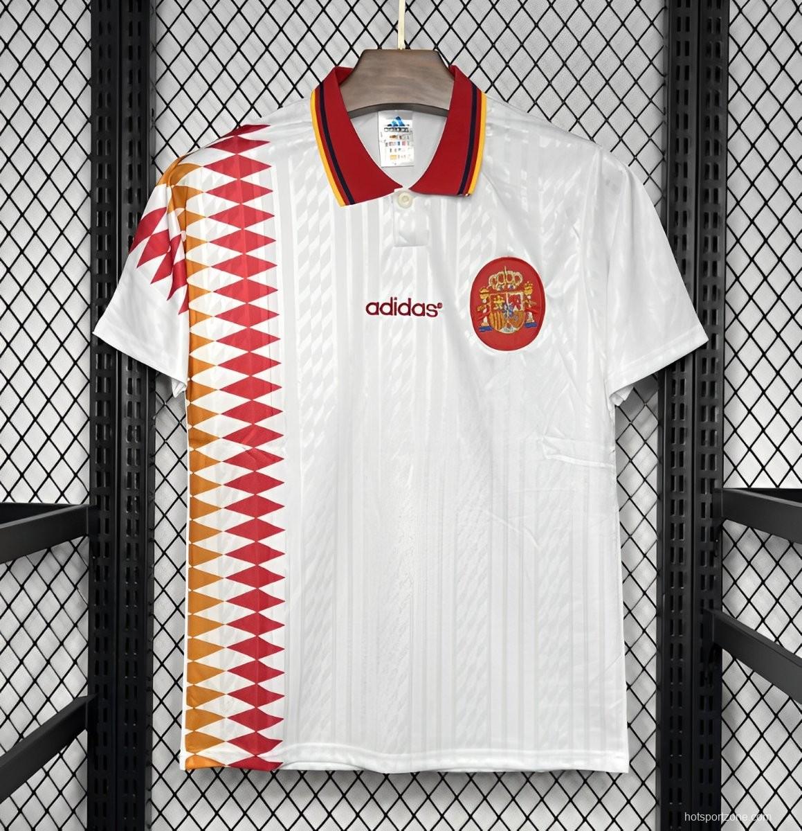 Retro 1994 Spain Away White Jersey