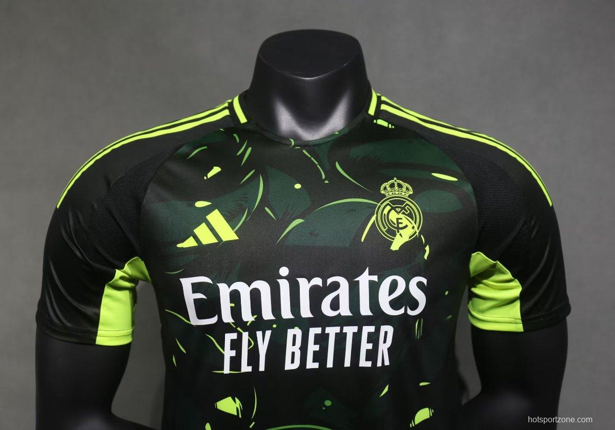 Player Version 24/25 Real Madrid Black/Green Special Pattern Pre-Match Jersey