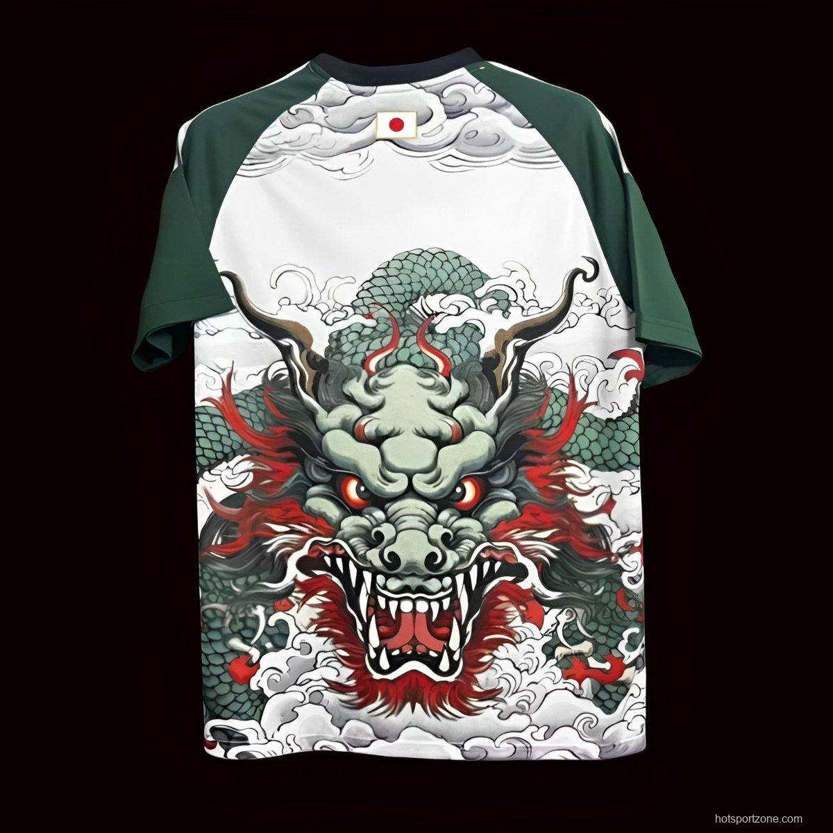 2024 Japan x Y3 Green White Dragon Special Jersey