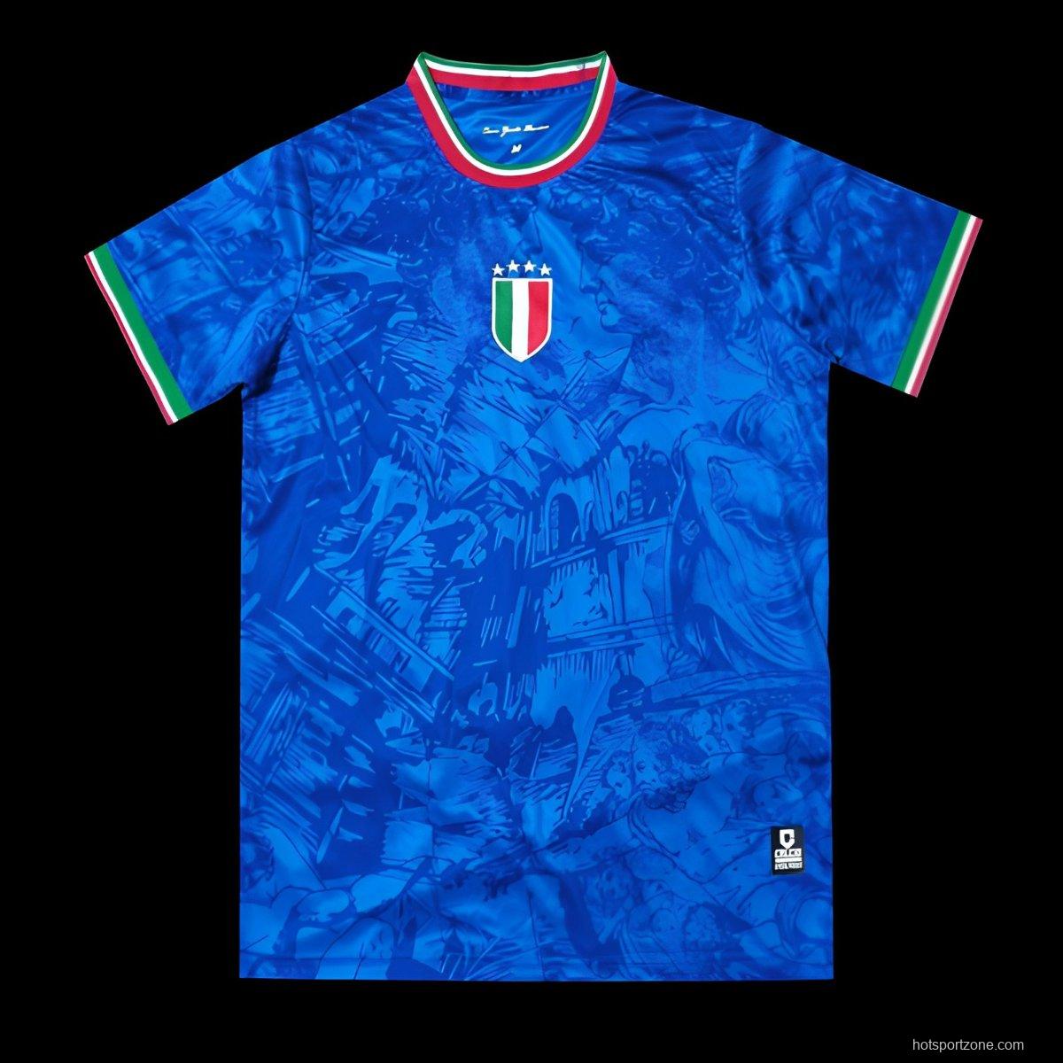 2024 Italy Michelangelo Blue Special Training Jersey