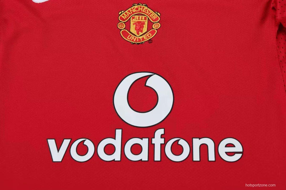 Retro Kids 04/06 Manchester United Home Jersey