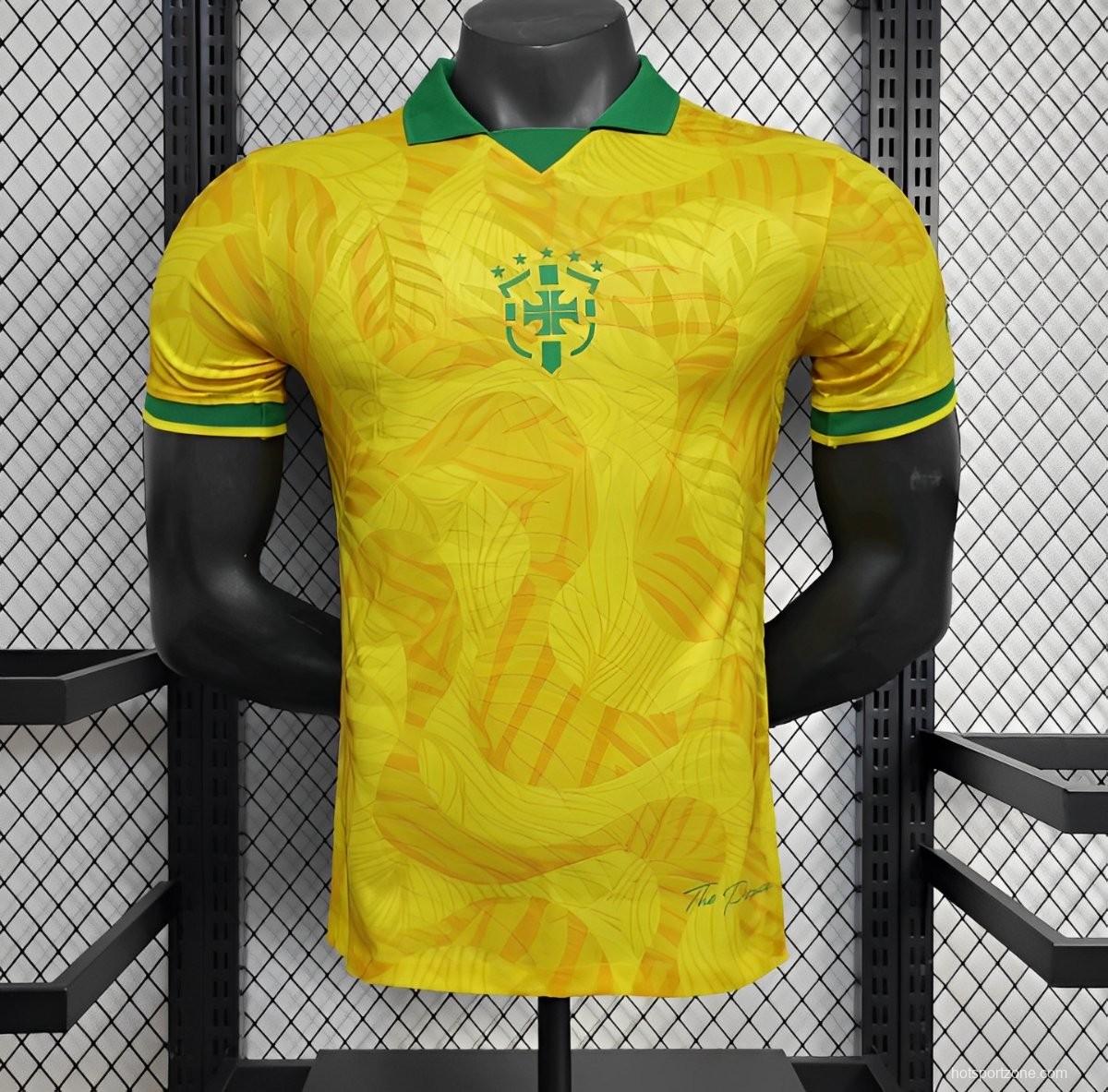 25/26 Player Version Brazil Commemorative Edition Yellow Jersey