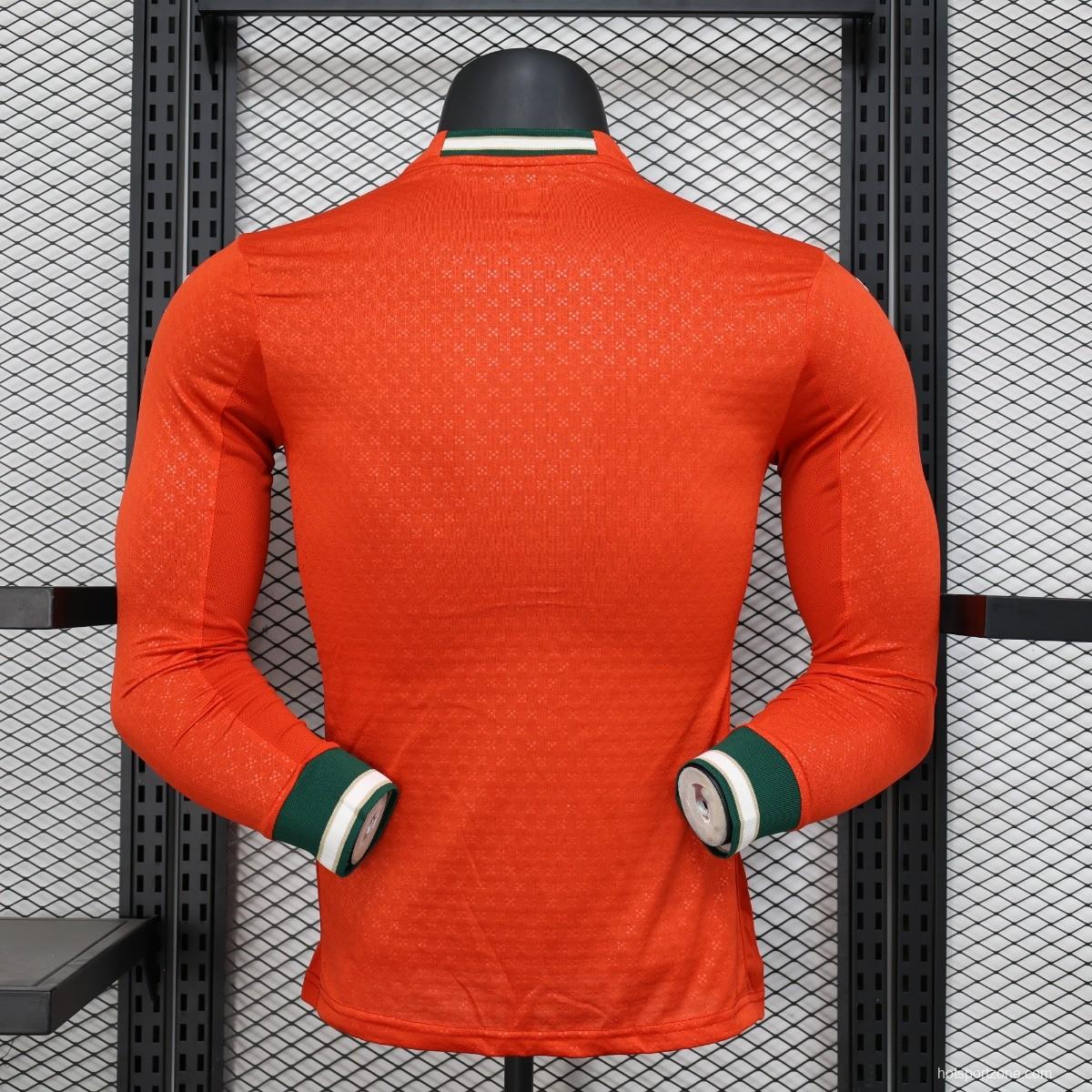 Player Version 2025 Portugal Home Long Sleeve Jersey