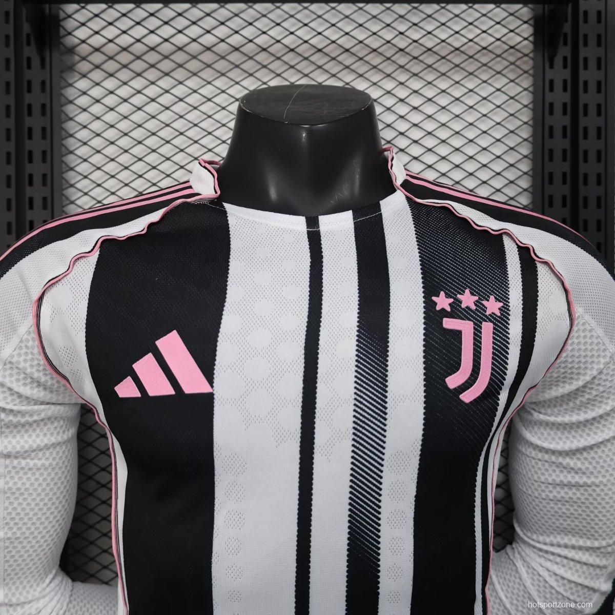 Player Version 25/26 Juventus Home Long Sleeve Jersey