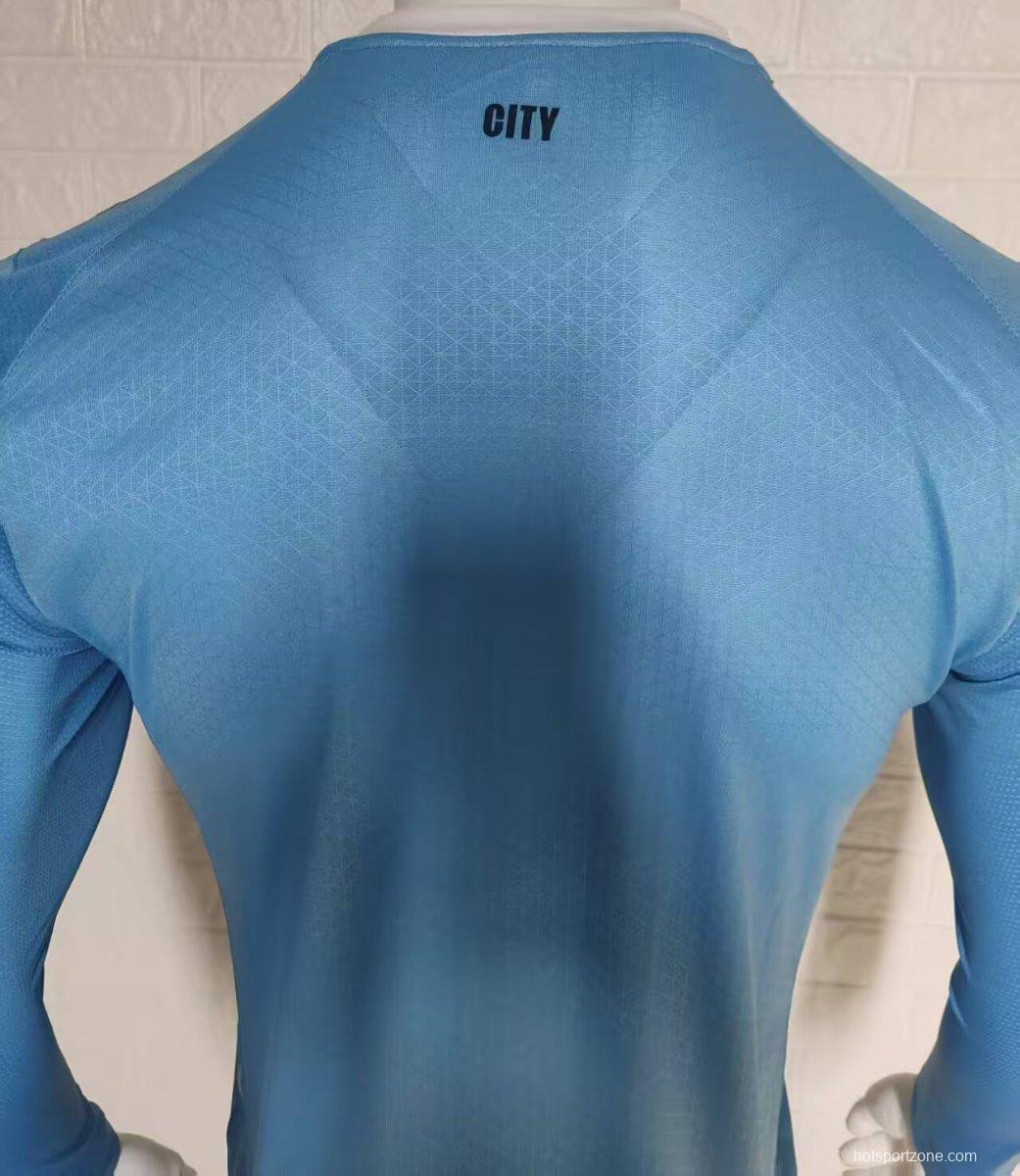 Player Version 25/26 Manchester City Home Long Sleeve Jersey