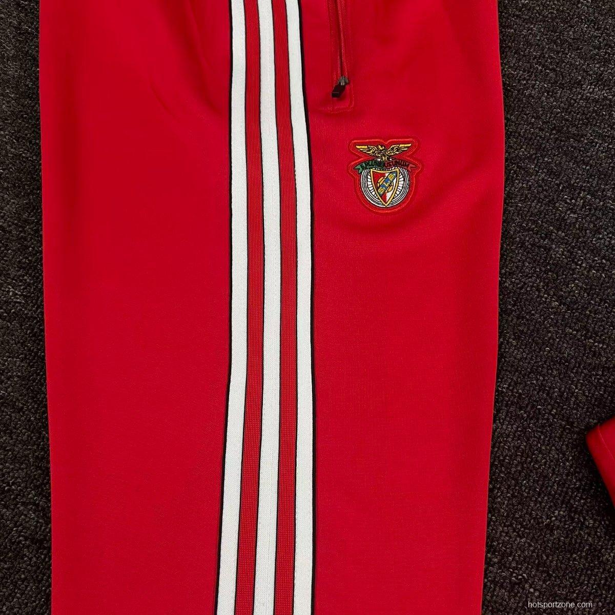 25/26 Benfica Red Full Zipper Tracksuit + Long Pants