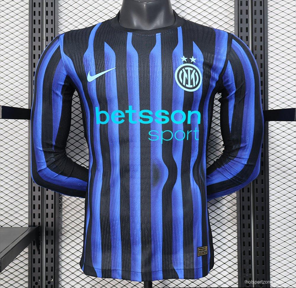 25/26 Player Version Inter Milan Home Long Sleeve Jersey