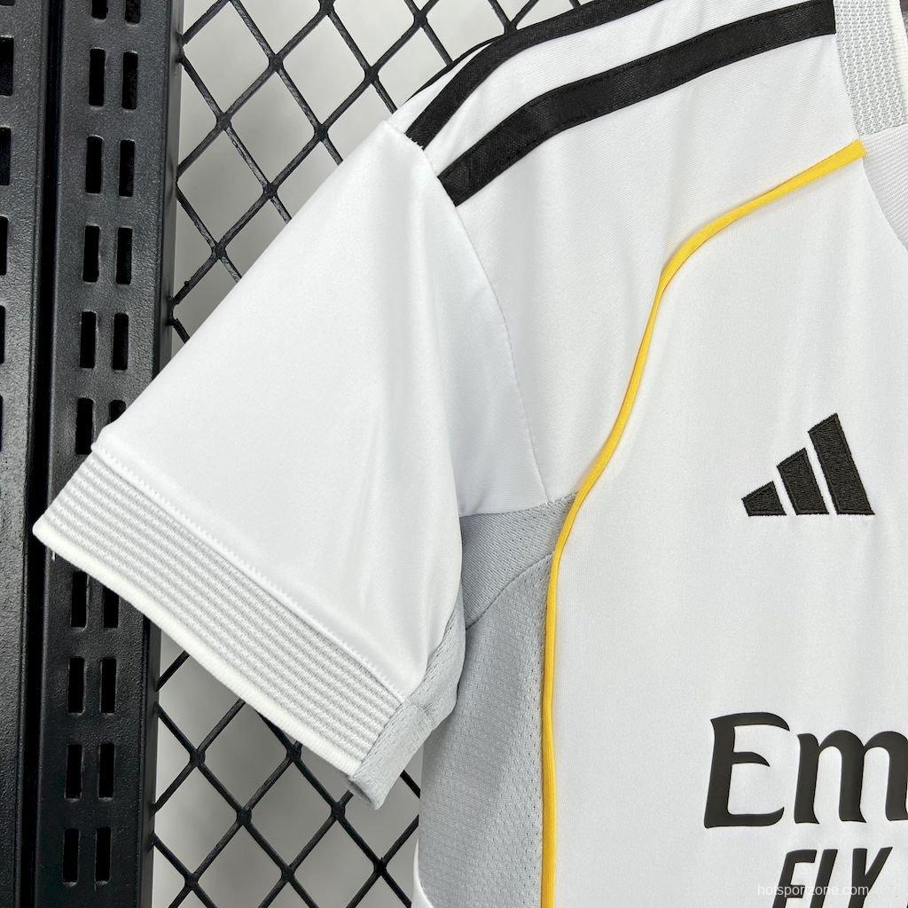 25/26 Kids Real Madrid Home Jersey