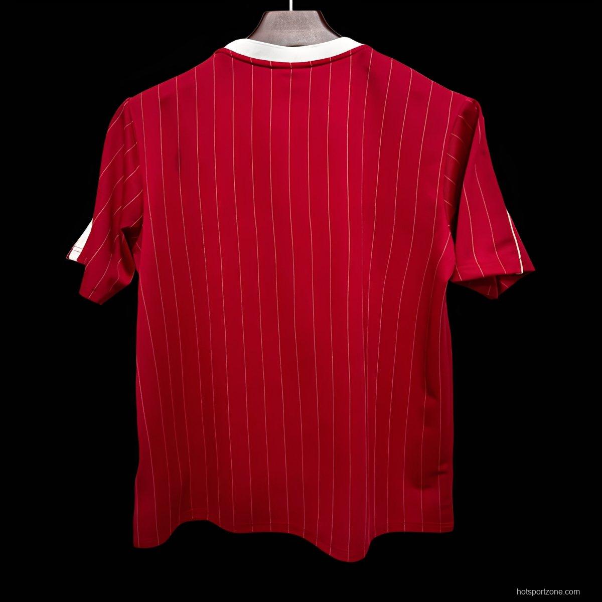 25/26 Manchester United Adidas Original Terrace Icons Wine Jersey