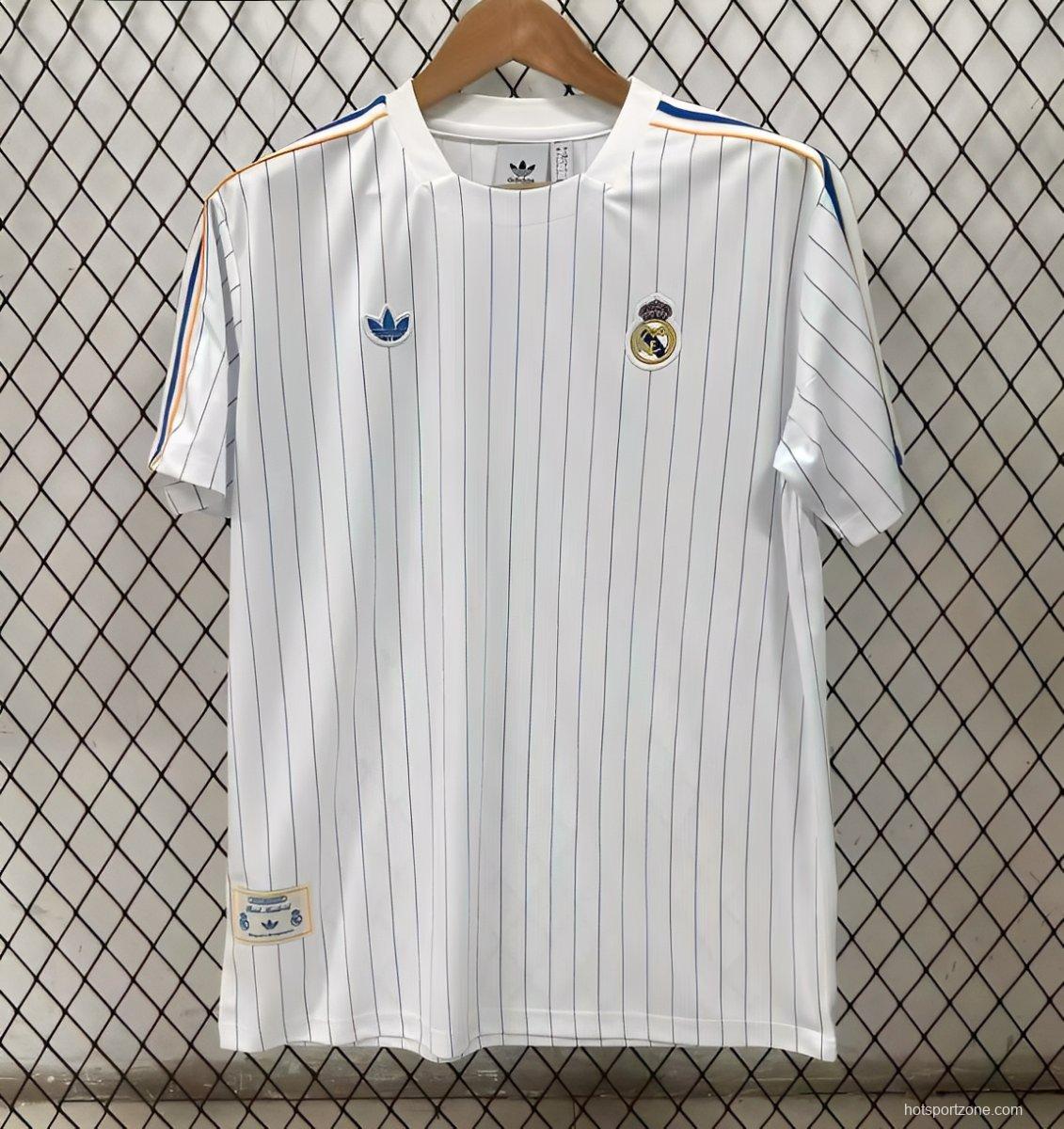 25/26 Real Madrid Adidas Original Terrace Icons WHITE Jersey