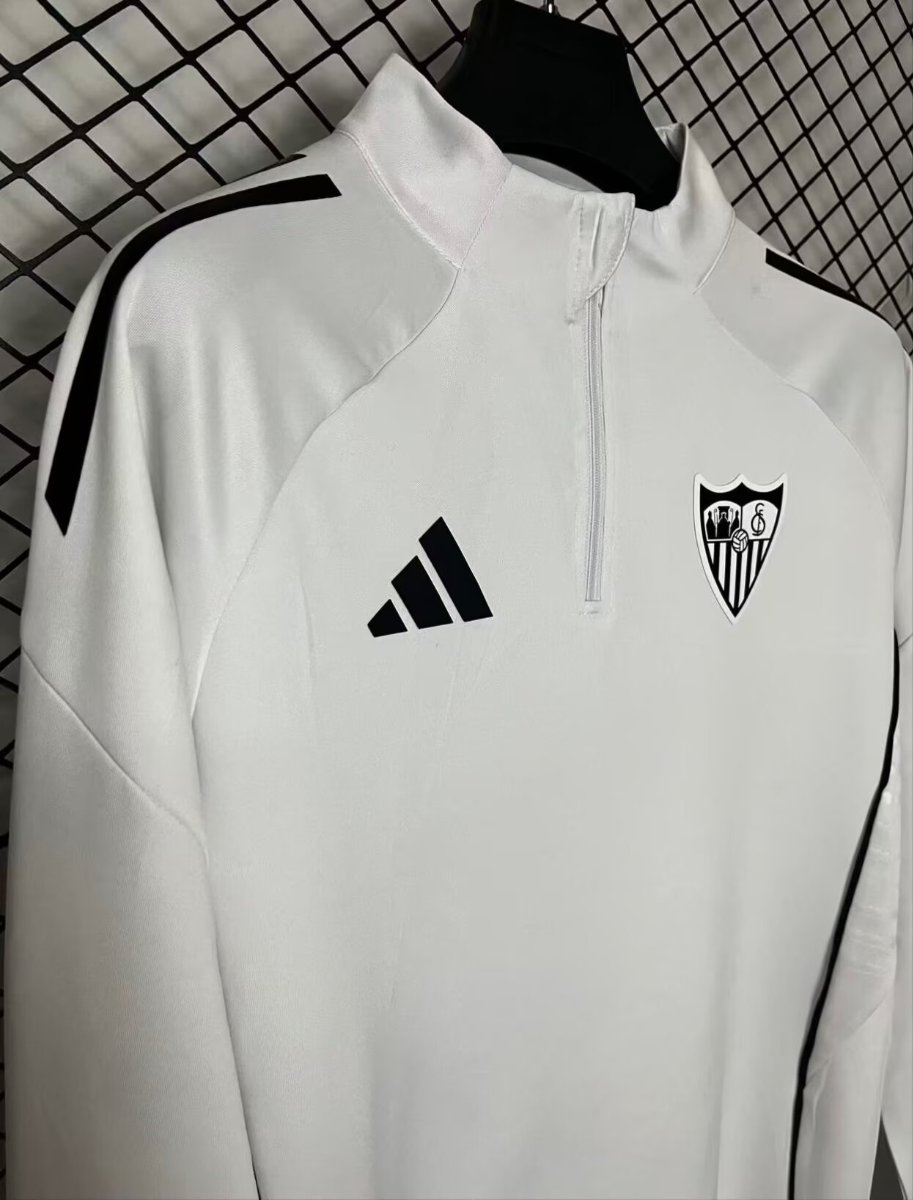 25/26 Sevilla White Half Zipper Jacket